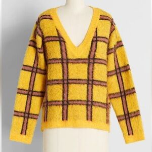 ModCloth Already Checked Pullover Sweater